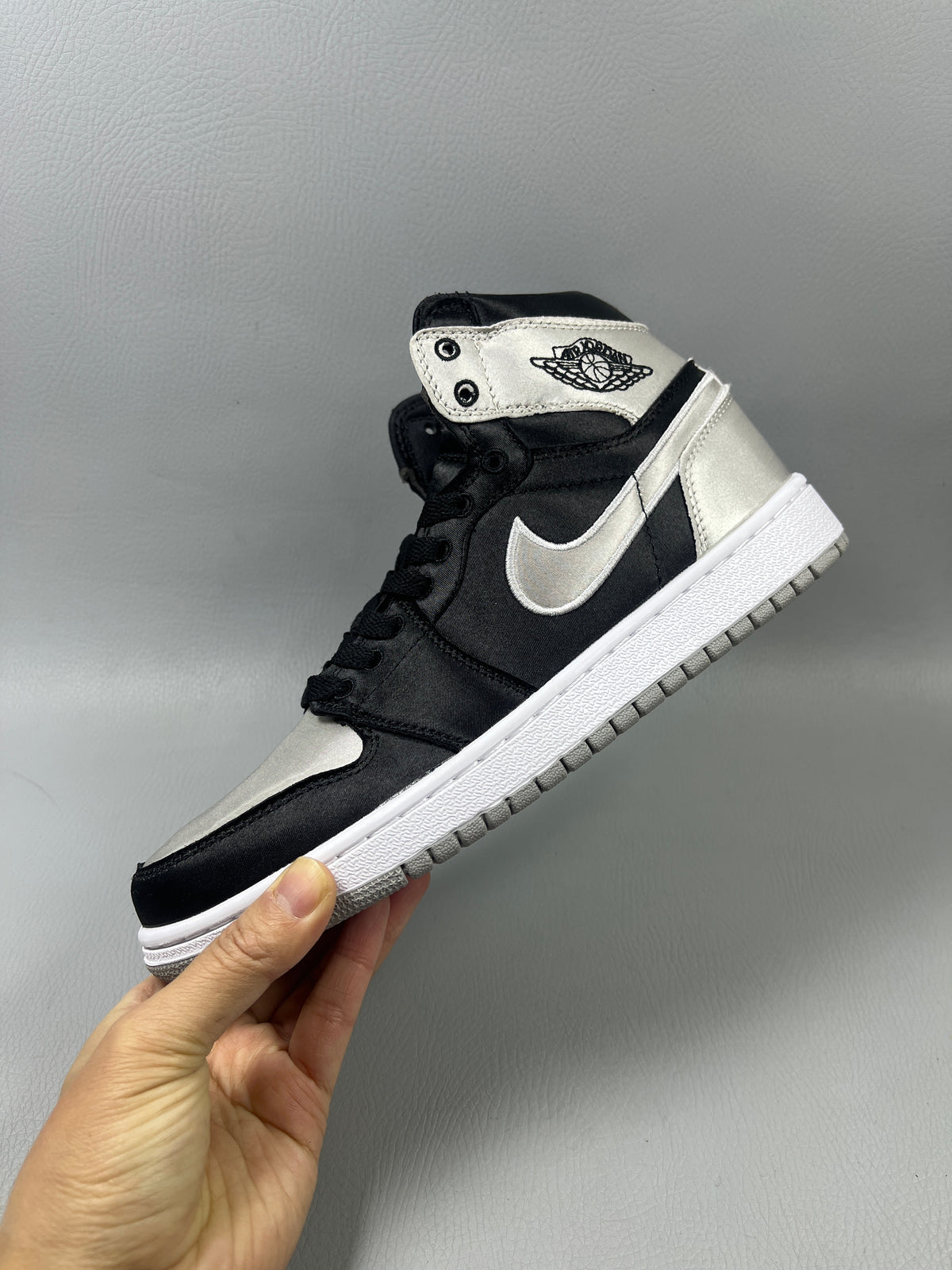 High Top Sneakers, Silver Colorway, Lace Up Design, Casual Gift for Sneaker Fans