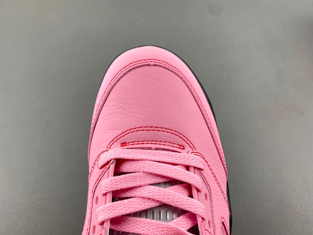 Low Top Sneakers, Pink Colorway, Leather Footwear, Lace Up Design, Casual Gift for Sneaker Fans