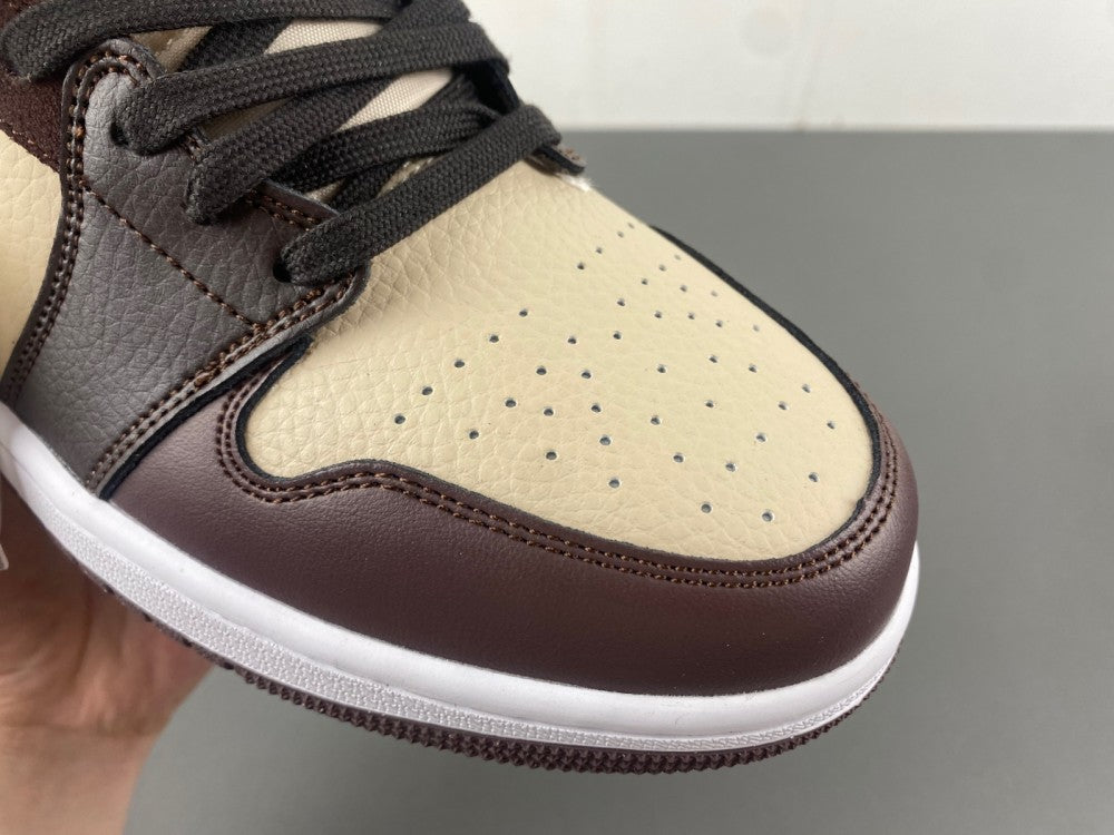 Mid Top Sneakers, Beige Brown Colorway, Lace Up Design, Casual Gift for Sneaker Fans