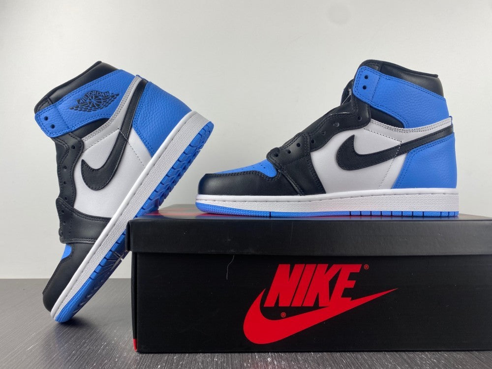 High Top Sneakers, Blue Black Colorway, Lace Up Design, Casual Gift for Sneaker Fans
