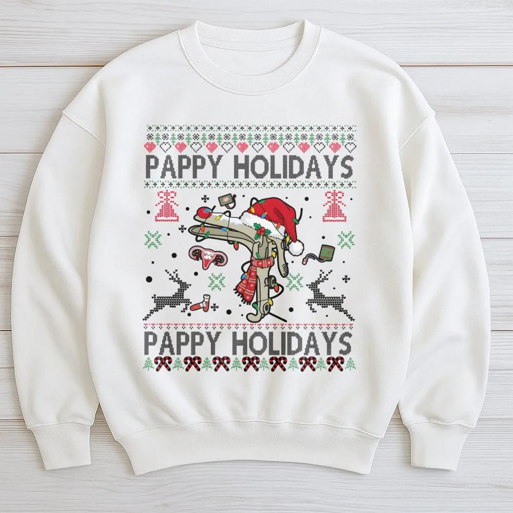 Humorous OBGYN Christmas Sweatshirt, Pappy Holidays Speculum Sweatshirt, Ugly Sweater Medical Crewneck, Doctor Nurse Holiday 