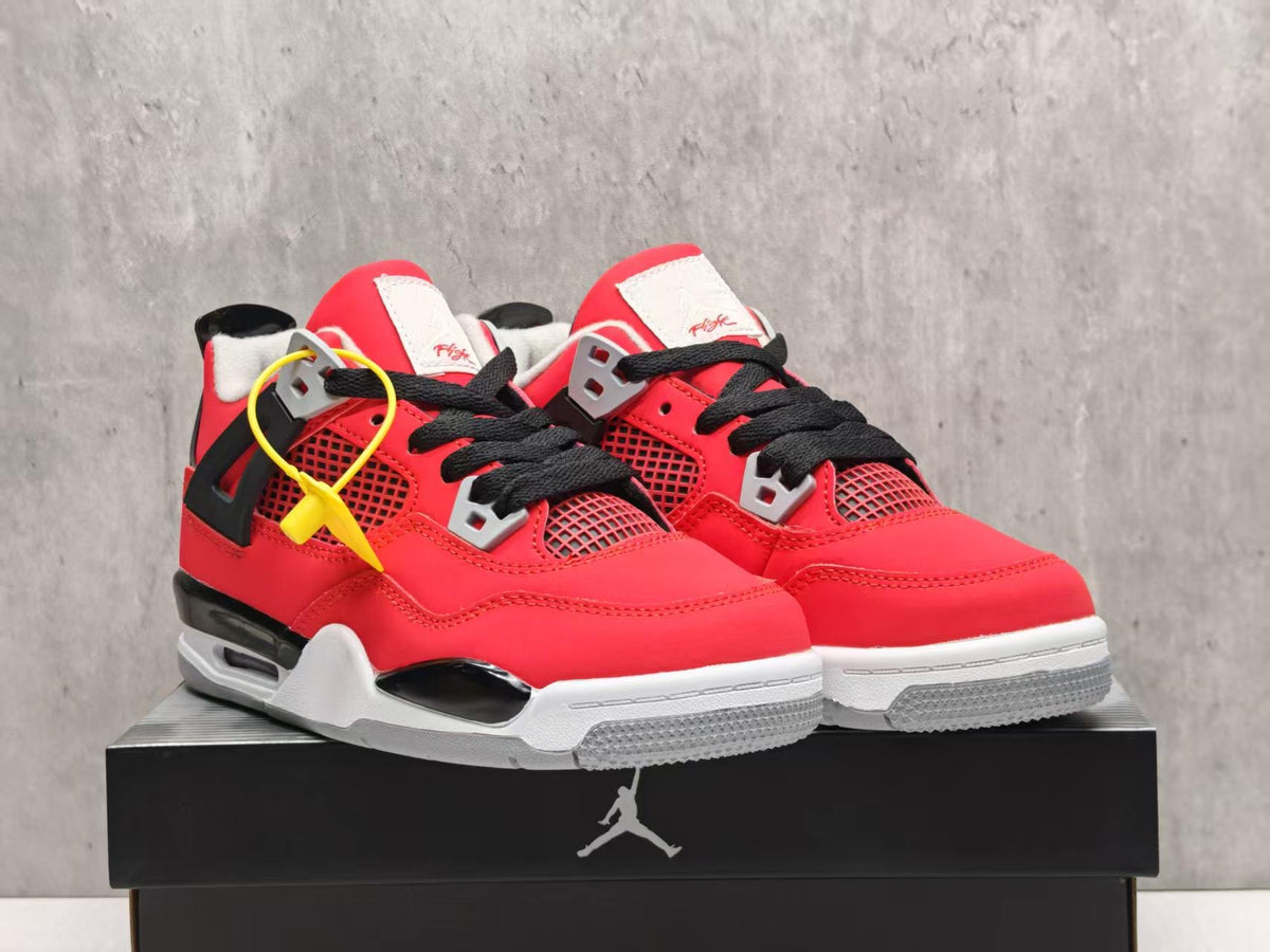 Mid Top Sneakers, Red Black Colorway, Lace Up Design, Casual Gift for Sneaker Fans