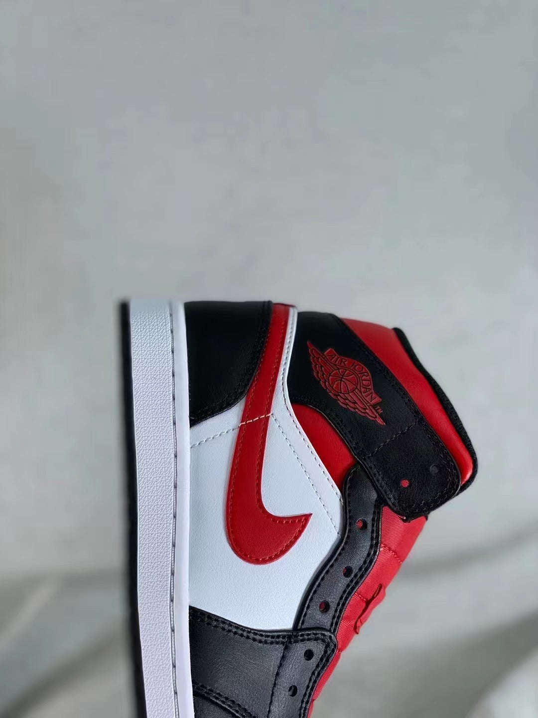 Mid Top Sneakers, White Black Red Colorway, Lace Up Design, Casual Gift for Sneaker Fans