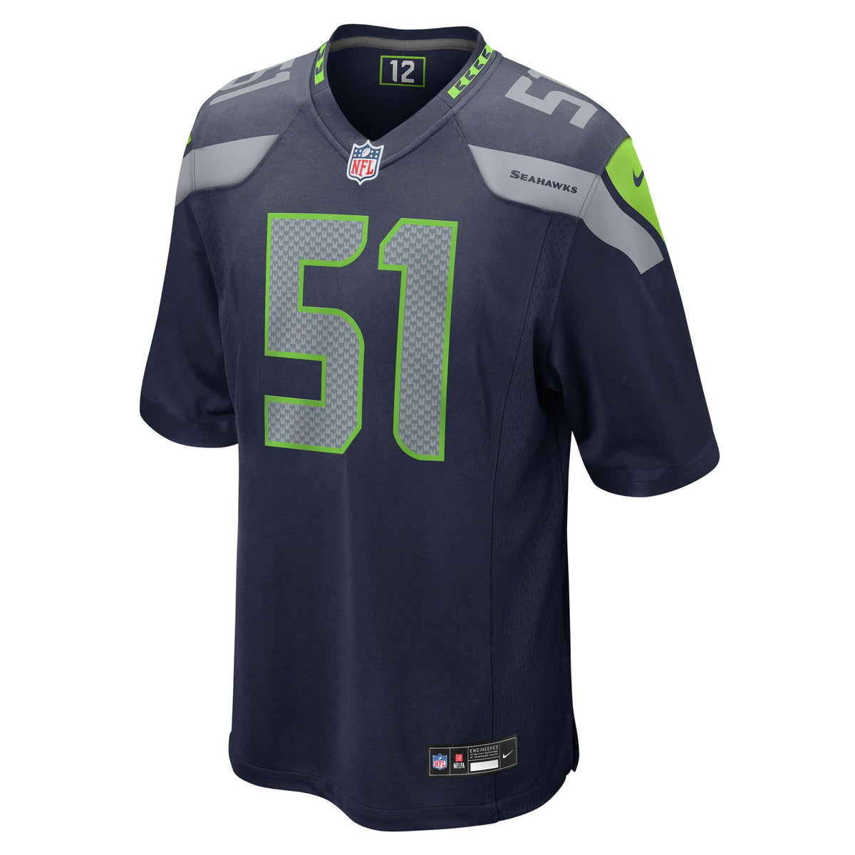 Seattle Seahawks Jared Ivey College Navy Team Game Jersey