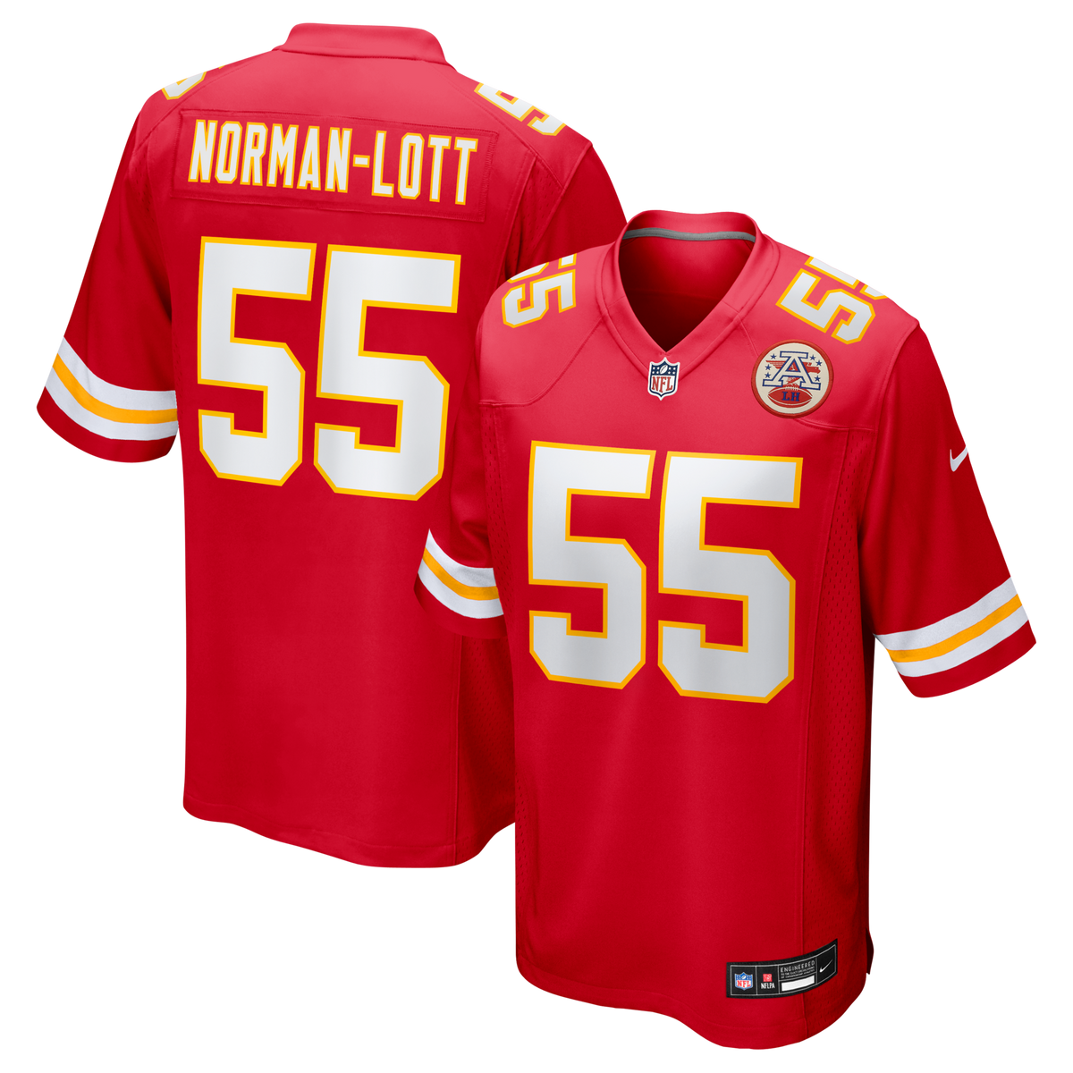 Kansas City Chiefs Omarr Norman-Lott Red Team Game Jersey