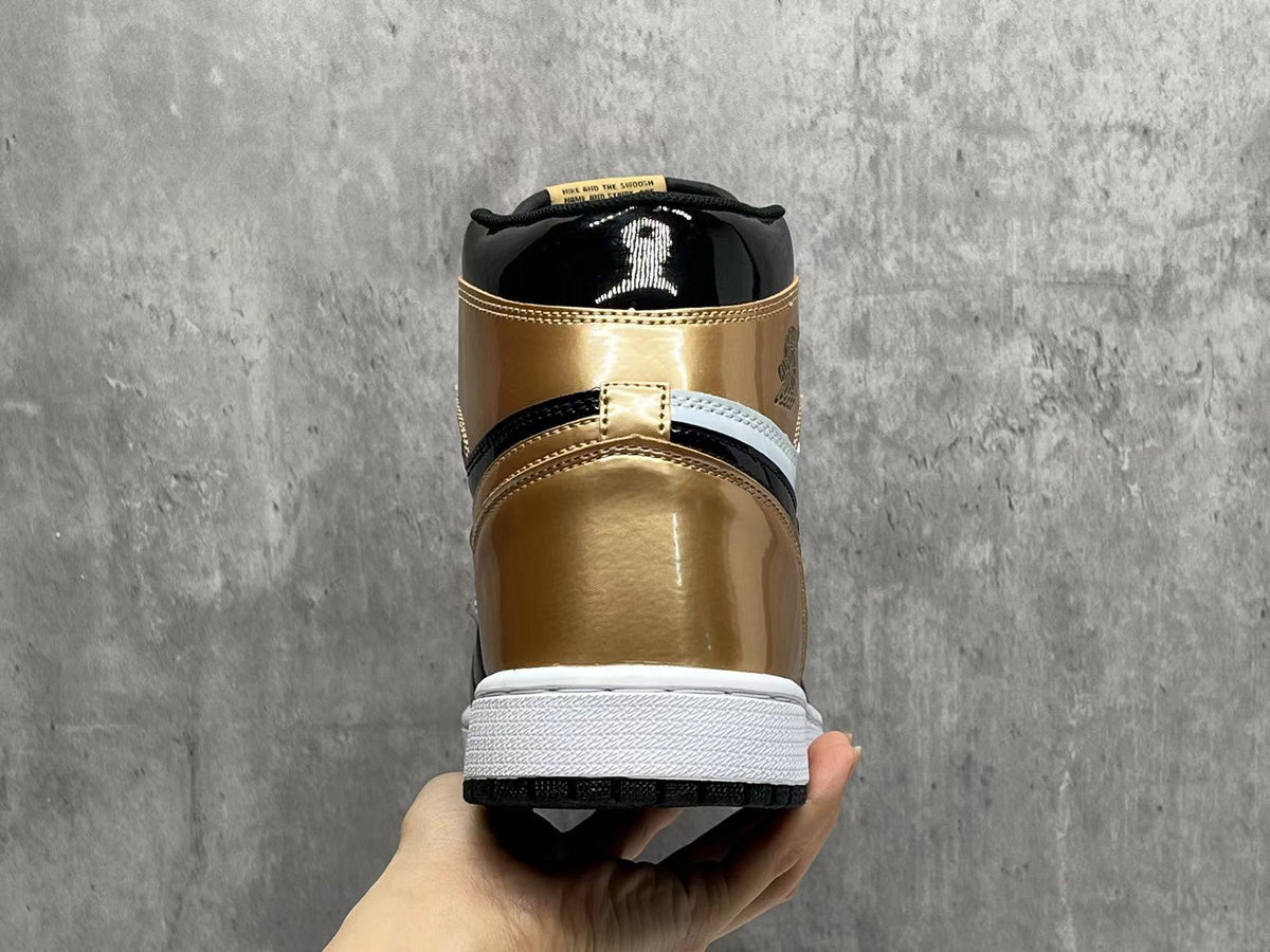 High Top Sneakers, Black Gold Colorway, Mismatched Colorway, Lace Up Design, Casual Gift for Sneaker Fans