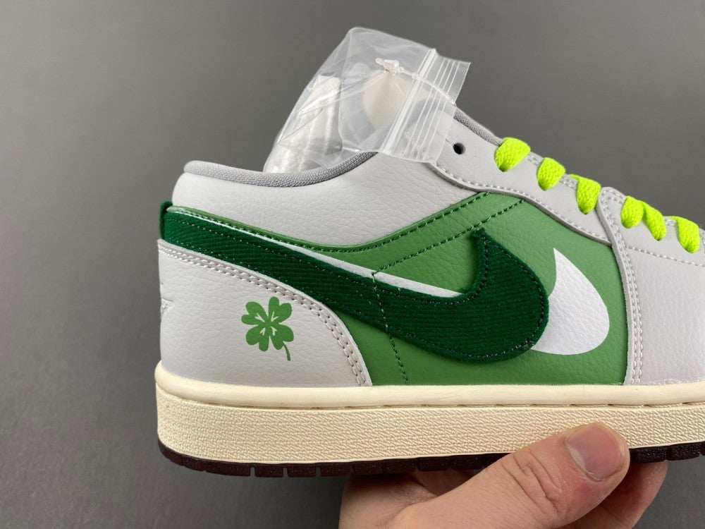 Low Top Sneakers, Neon Green White Colorway, Lace Up Design, Casual Gift for Sneaker Fans