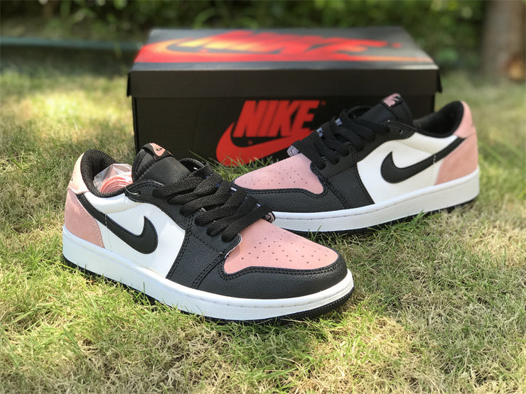 Low Top Sneakers, Black Pink Colorway, Lace Up Design, Casual Gift for Sneaker Fans