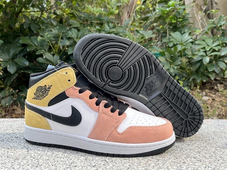 Mid Top Sneakers, Pink Colorway, Lace Up Design, Casual Gift for Sneaker Fans