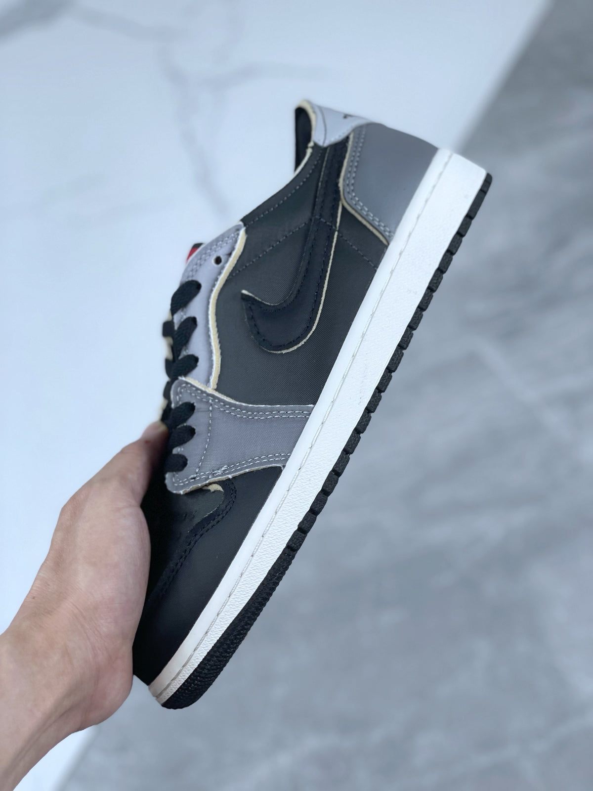 Retro Low Top Sneakers, Black Gray Colorway, Lace Up Design, Casual Gift for Sneaker Fans