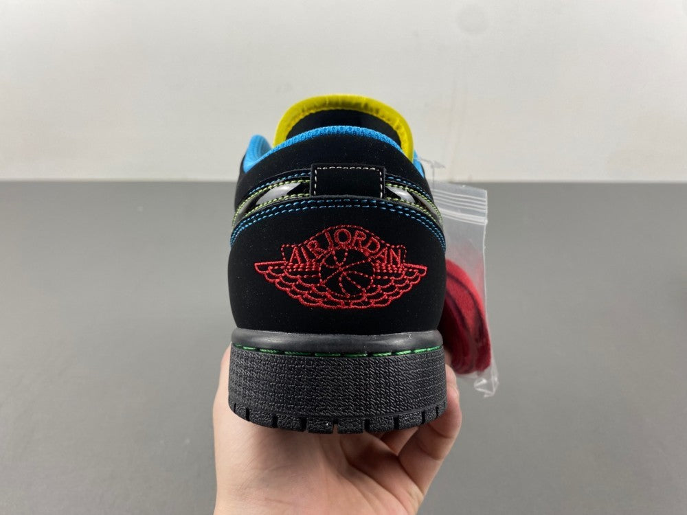 Low Top Sneakers, Black Yellow Colorway, Lace Up Design, Casual Gift for Sneaker Fans