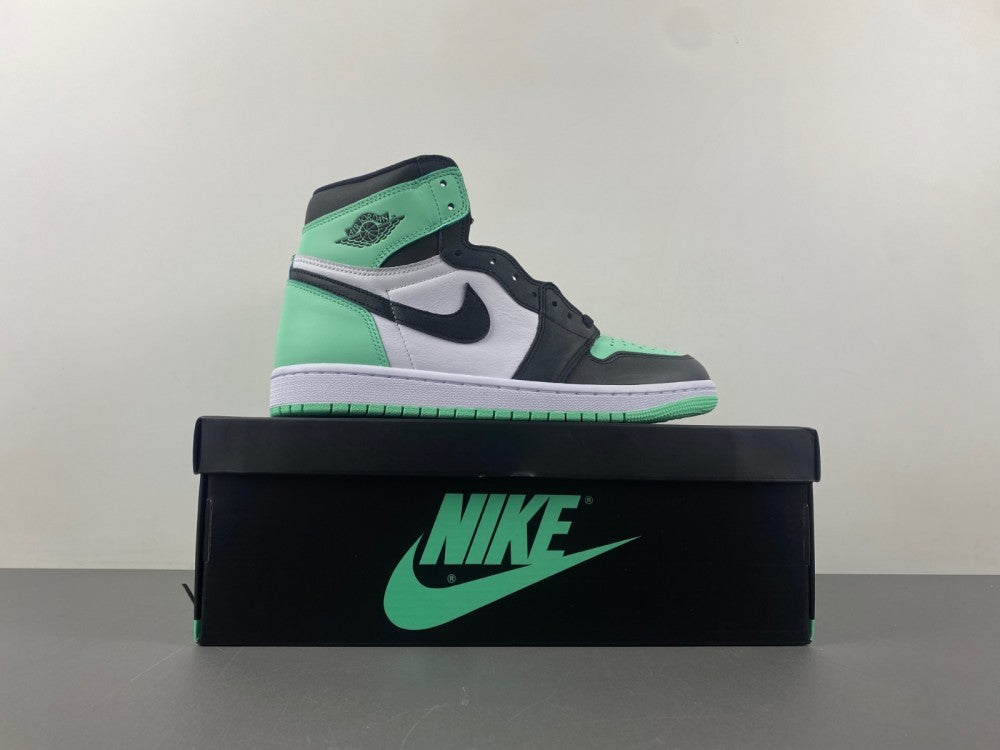 High Top Sneakers, Green Colorway, Glow in the Dark Detail, Lace Up Design, Casual Gift for Sneaker Fans