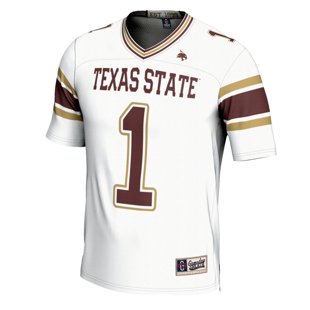 #1 Texas State Bobcats GameDay Greats Football Jersey - White