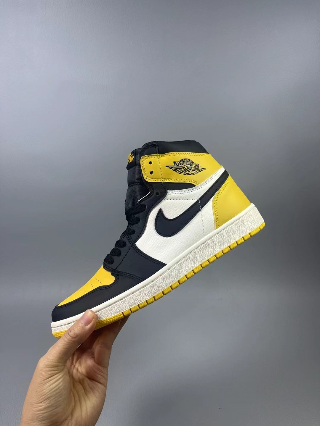 Sneakers, Black Yellow Colorway, Lace Up Design, Casual Gift for Sneaker Fans