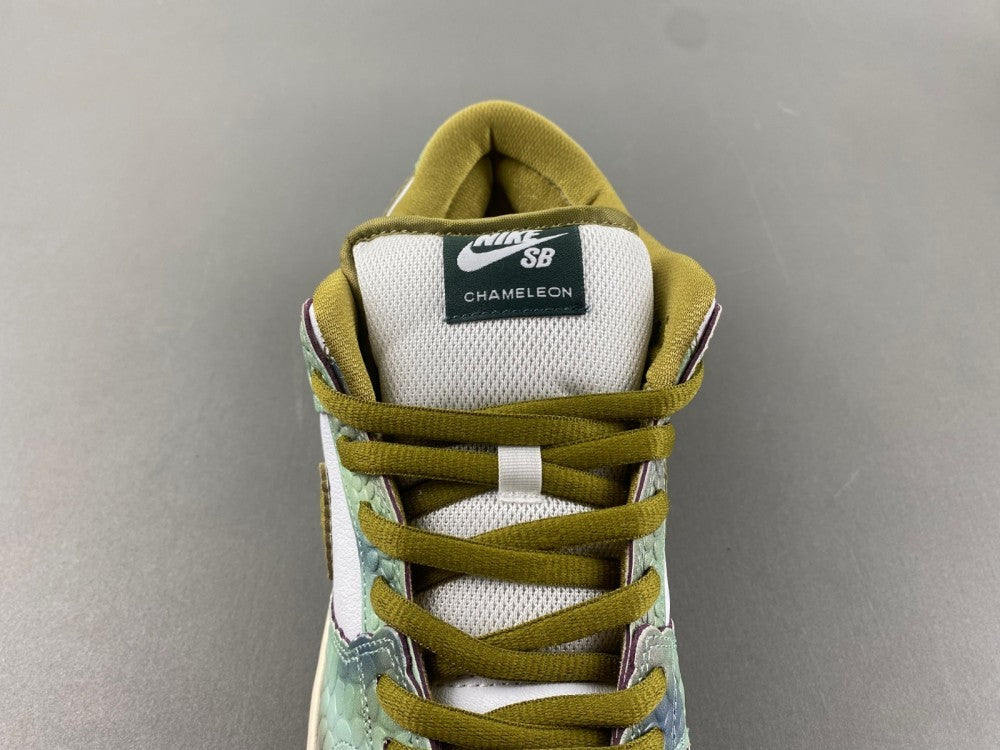 Low Top Sneakers, White Green Colorway, Lace Up Design, Casual Gift for Sneaker Fans