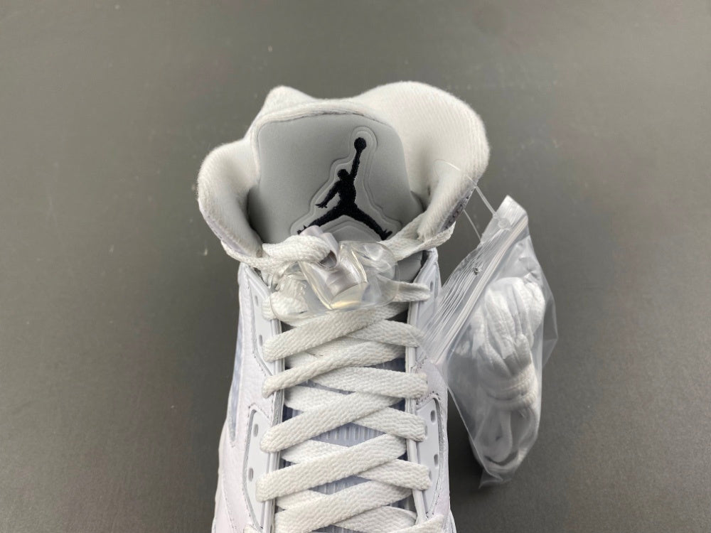 Retro Low Top Sneakers, White Colorway, Metallic Finish, Lace Up Design, Casual Gift for Sneaker Fans