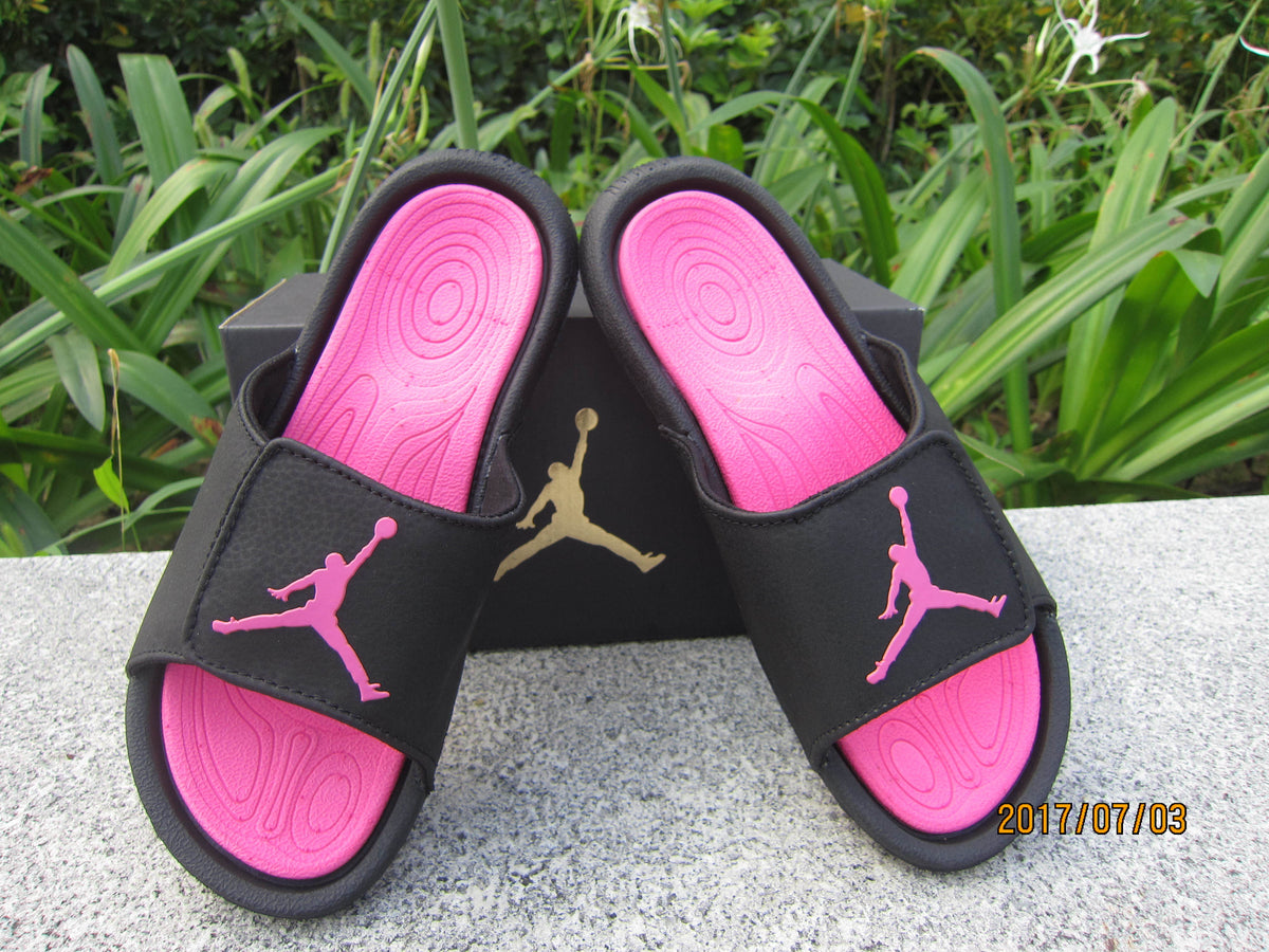 Slides, Black Pink Colorway, Slip On Design, Casual Gift for Shoe Lovers