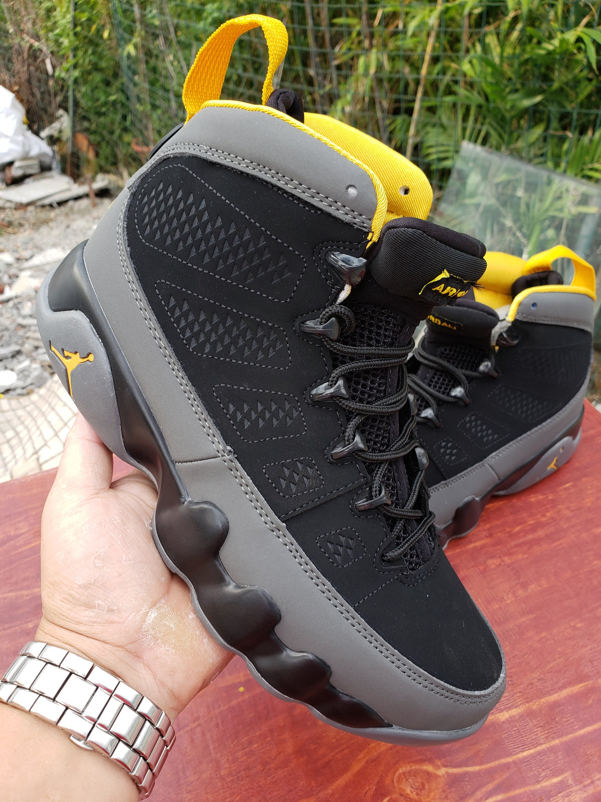 Low Top Sneakers, Carbon Gray Yellow Colorway, Casual Gift for Sneaker Fans