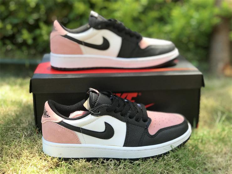 Low Top Sneakers, Black Pink Colorway, Lace Up Design, Casual Gift for Sneaker Fans