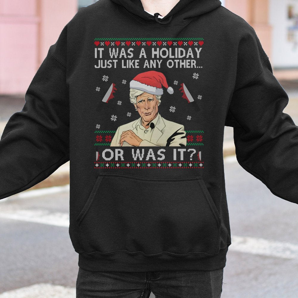 Humorous Murder Mystery Holiday Sweatshirt, True Crime Ugly Christmas Hoodie, Serial Killer Christmas Pullover, Comfy True Cr