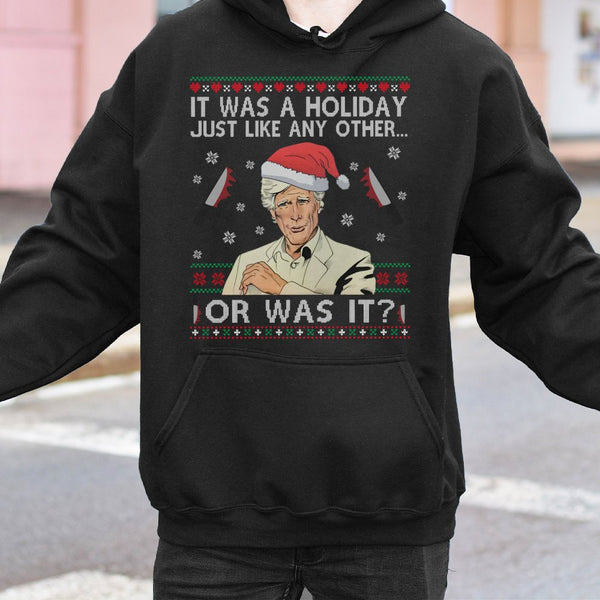 Humorous Murder Mystery Holiday Sweatshirt, True Crime Ugly Christmas Hoodie, Serial Killer Christmas Pullover, Comfy True Cr
