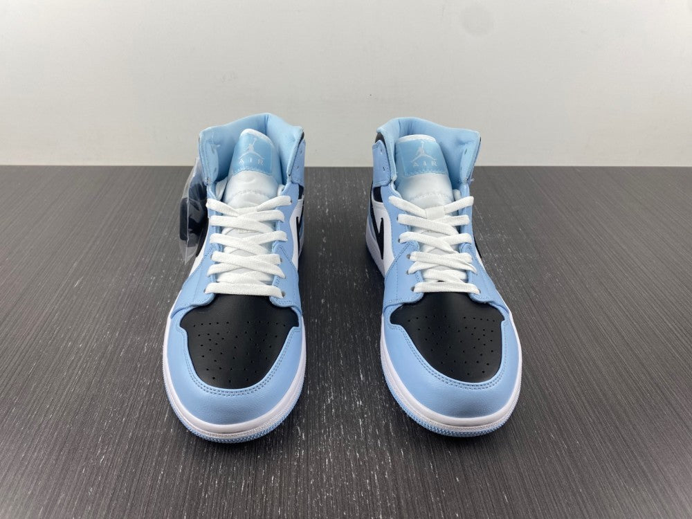 Mid Top Sneakers, White Black Colorway, Lace Up Design, Casual Gift for Sneaker Fans