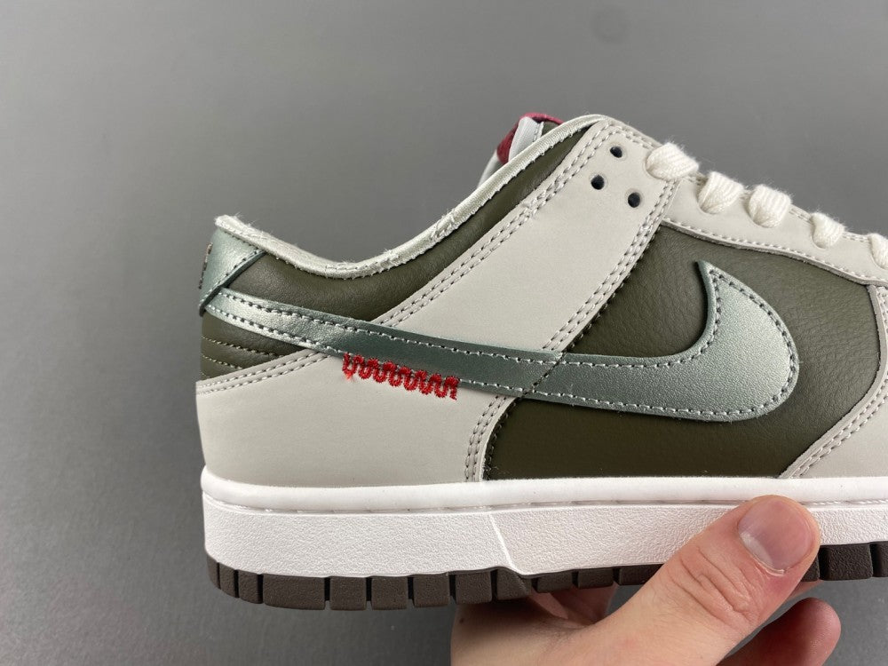 Low Top Sneakers, White Green Colorway, Reverse Hook Design, Lace Up Design, Casual Gift for Sneaker Fans