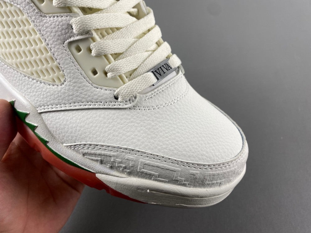 Low Top Sneakers, White Red Green Colorway, Mismatched Colorway, Lace Up Design, Casual Gift for Sneaker Fans