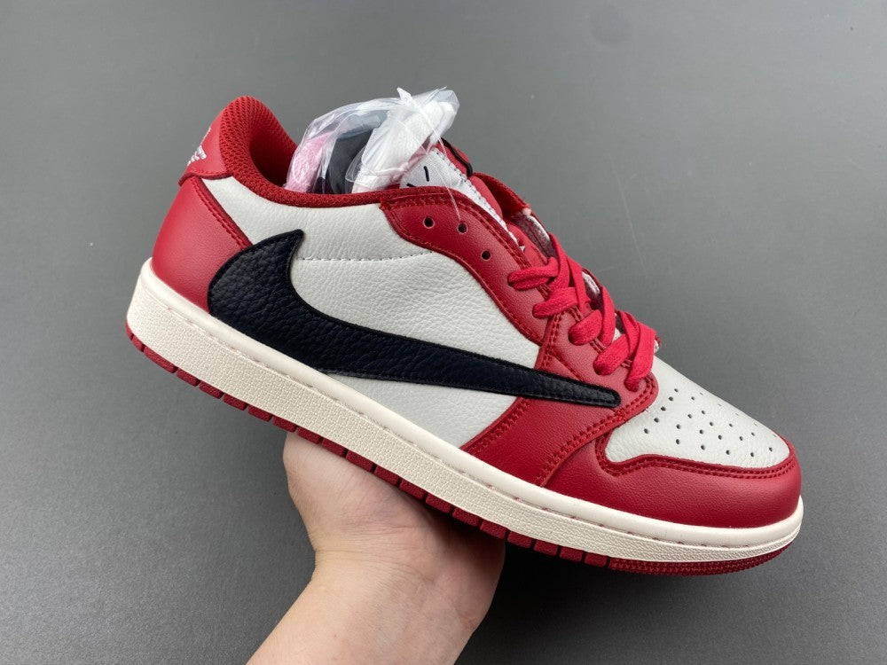 Low Top Sneakers, White Black Red Colorway, Reverse Hook Design, Lace Up Design, Casual Gift for Sneaker Fans