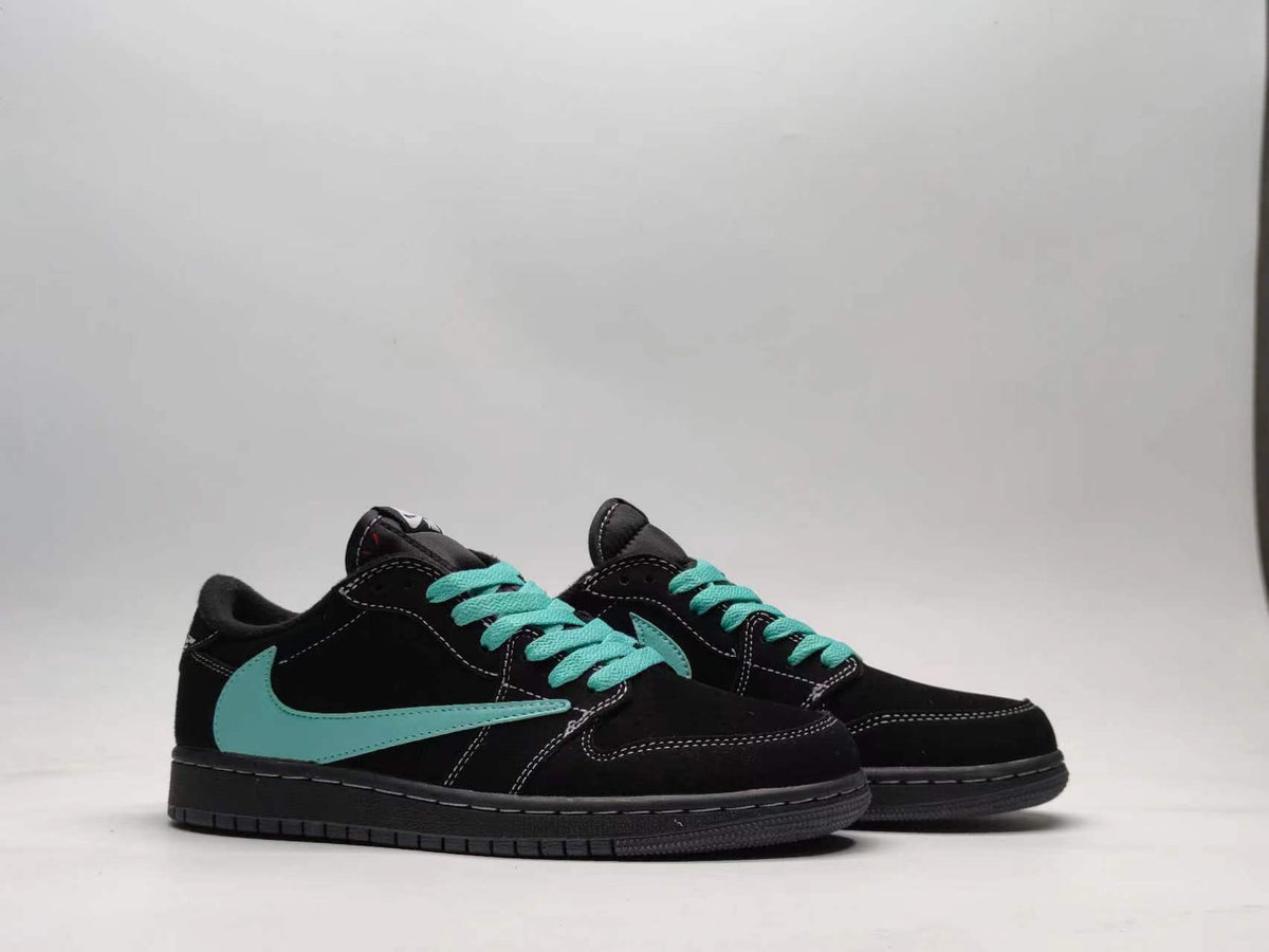 Low Top Sneakers, Black Teal Colorway, Reverse Hook Design, Lace Up Design, Casual Gift for Sneaker Fans