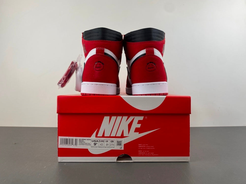 High Top Sneakers, White Black Red Colorway, Reverse Hook Design, Lace Up Design, Casual Gift for Sneaker Fans