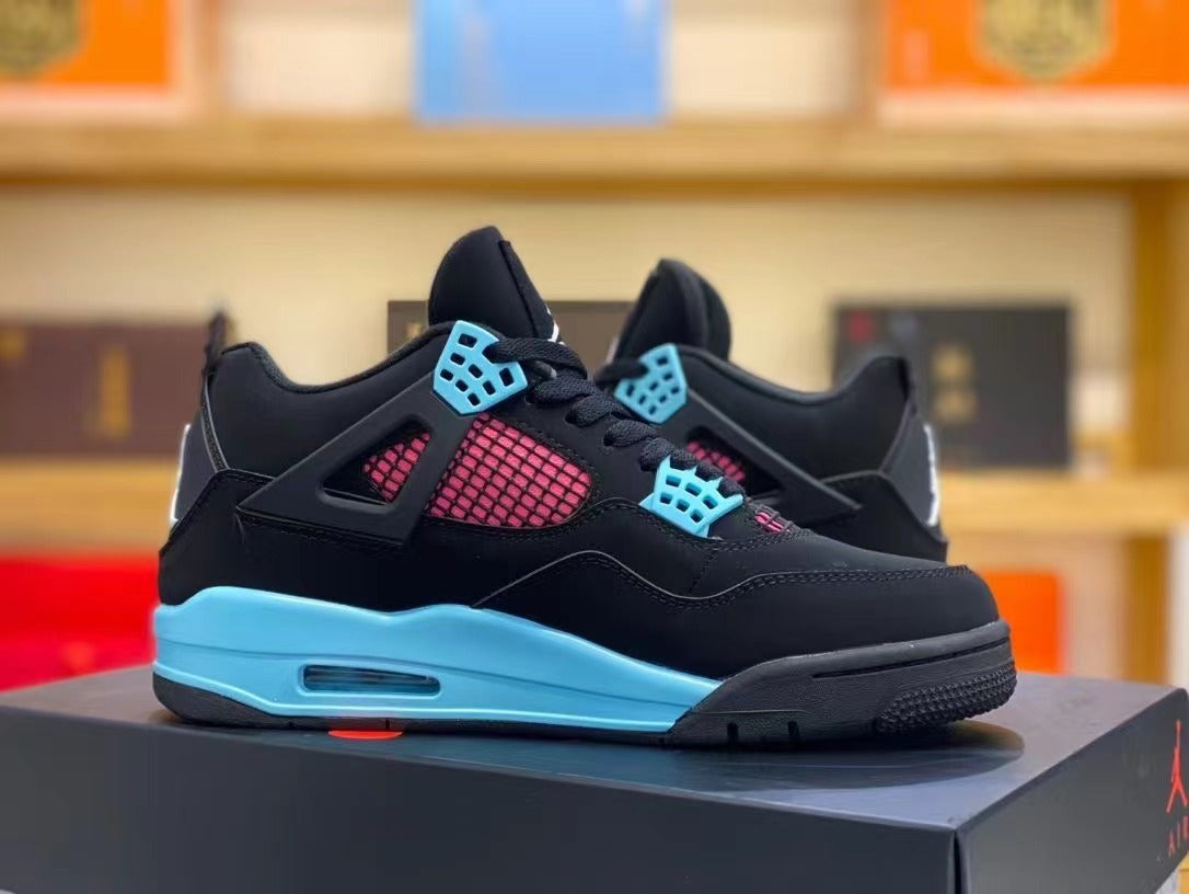 Sneakers, Blue Black Pink Colorway, Lace Up Design, Casual Gift for Sneaker Fans