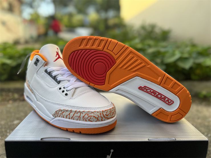Retro Low Top Sneakers, White Orange Colorway, Lace Up Design, Casual Gift for Sneaker Fans