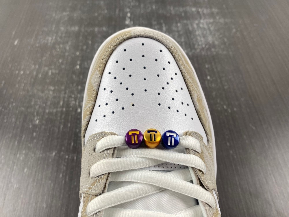 Low Top Shoes, White Purple Colorway, Mismatched Colorway, Lace Up Design, Casual Gift for Shoe Lovers