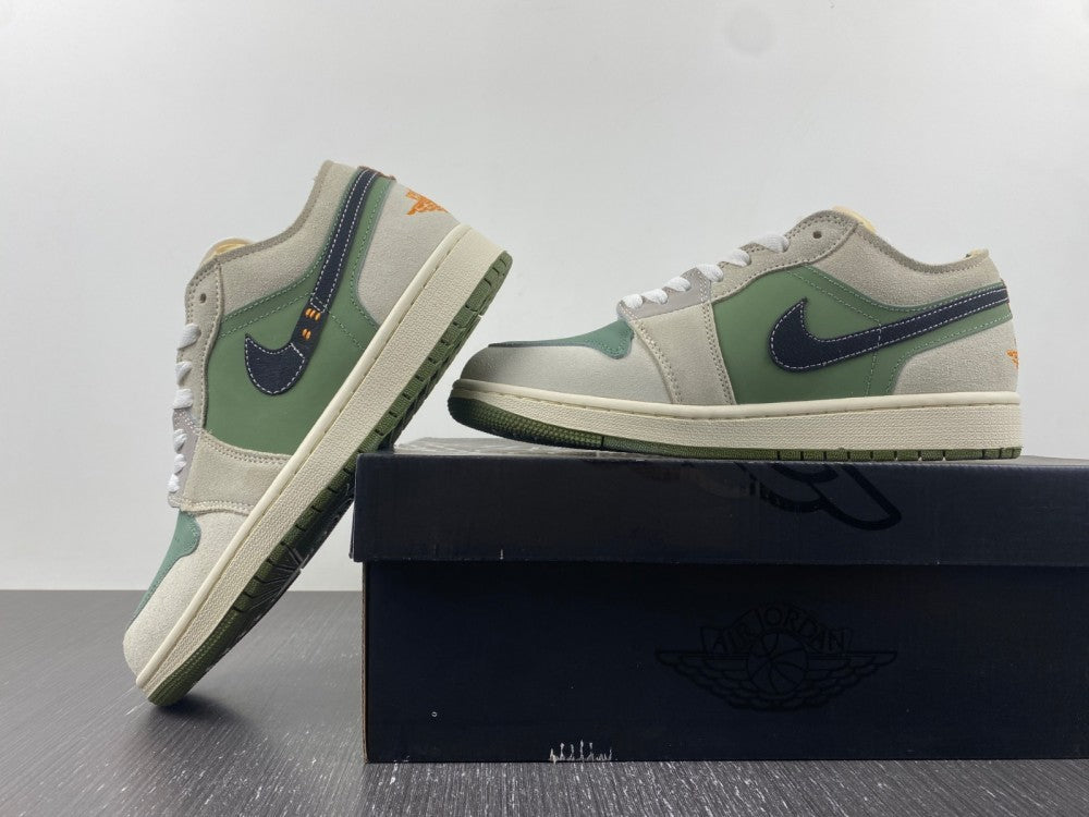 Low Top Sneakers, Black Green Gray Colorway, Lace Up Design, Casual Gift for Sneaker Fans