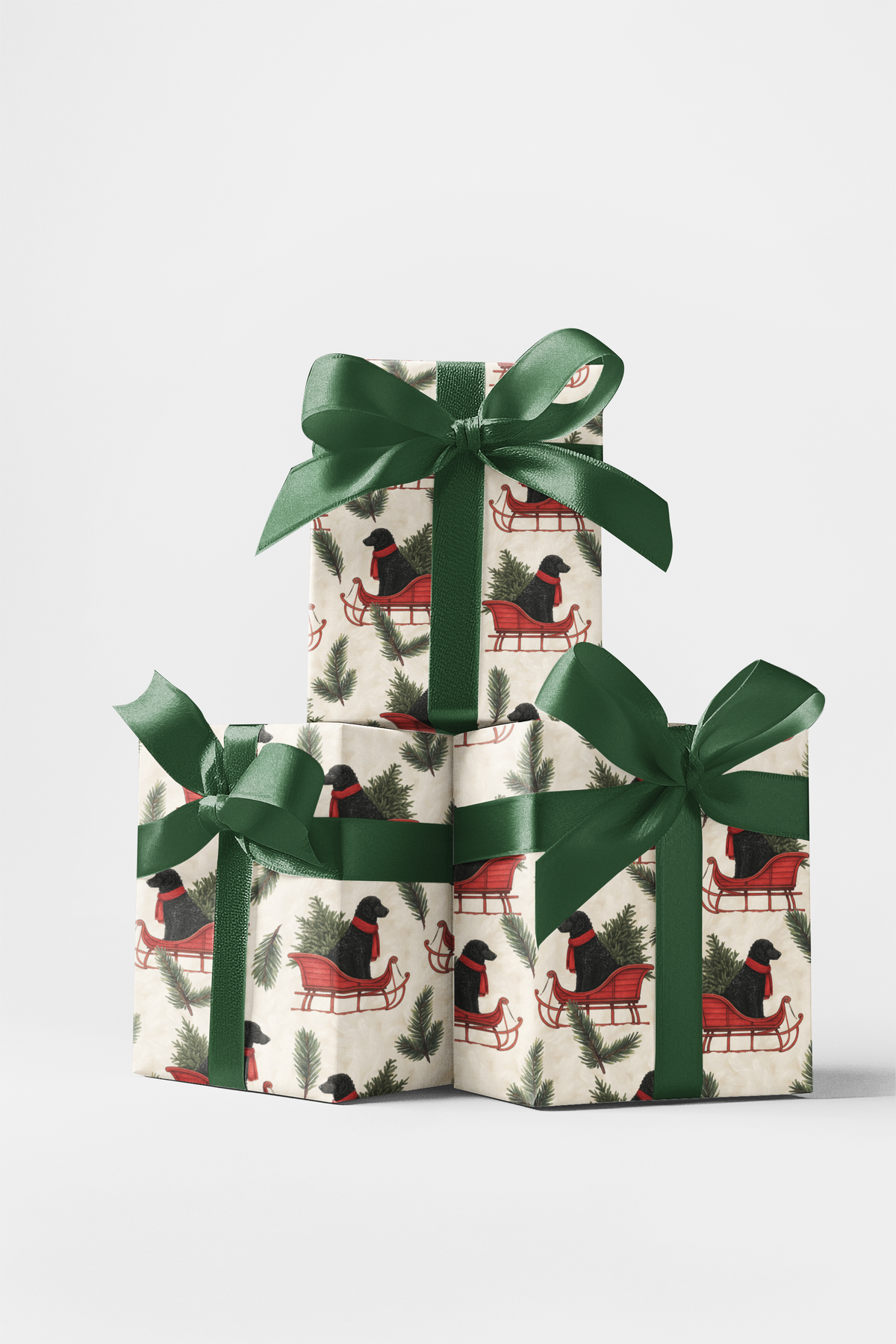 Curly Retriever Holiday Gift Wrap, Curly-Coated Retriever Christmas Wrapping Paper, Dog Lover Xmas Wrapping Paper, Dog Holida