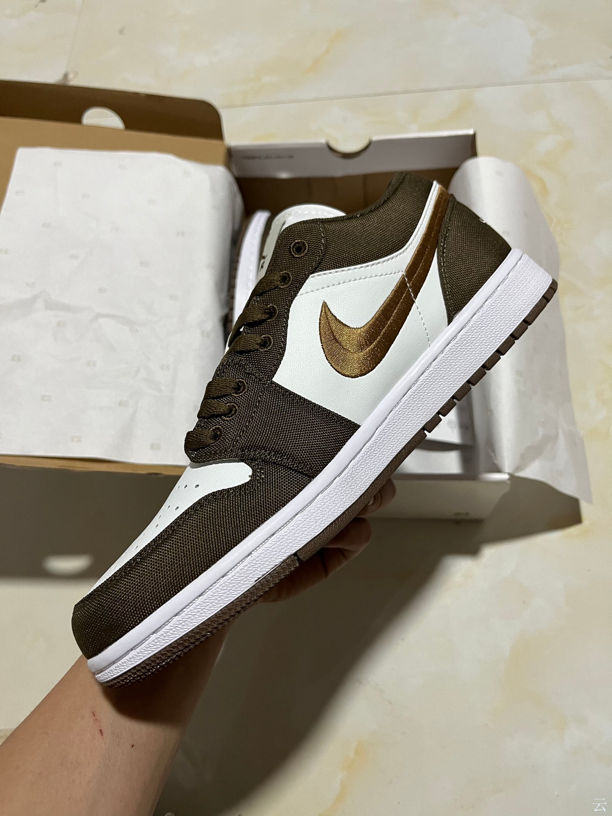 Low Top Sneakers, Brown White Colorway, Lace Up Design, Casual Gift for Sneaker Fans