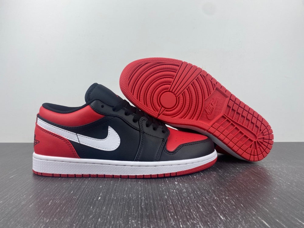 Low Top Sneakers, White Black Red Colorway, Lace Up Design, Casual Gift for Sneaker Fans