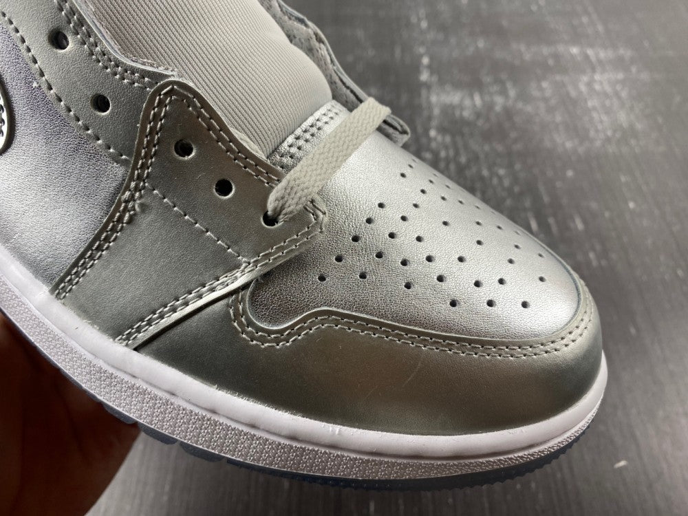 High Top Golf Shoes, White Silver Colorway, Lace Up Design, Casual Gift for Shoe Lovers