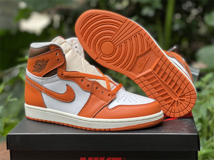 High Top Sneakers, Orange White Colorway, Lace Up Design, Casual Gift for Sneaker Fans