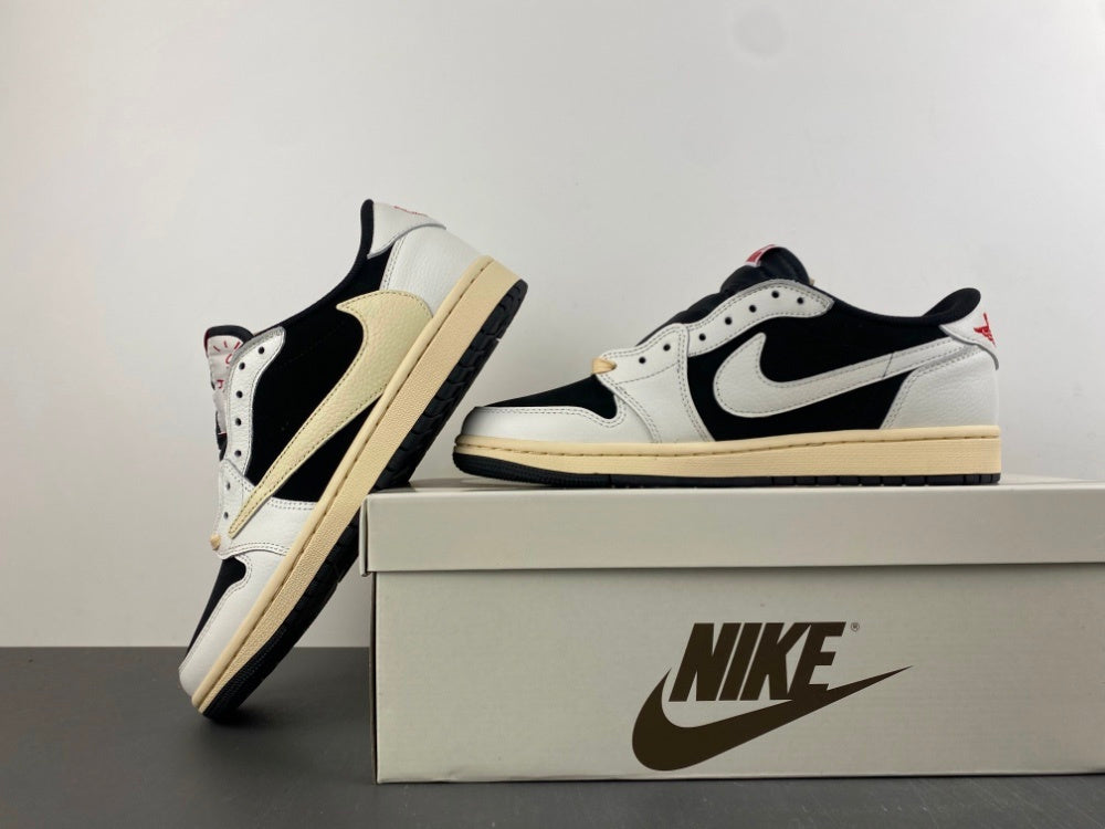 Low Top Sneakers, White Black Colorway, Leather Footwear, Reverse Hook Design, Lace Up Design, Casual Gift for Sneaker Fans