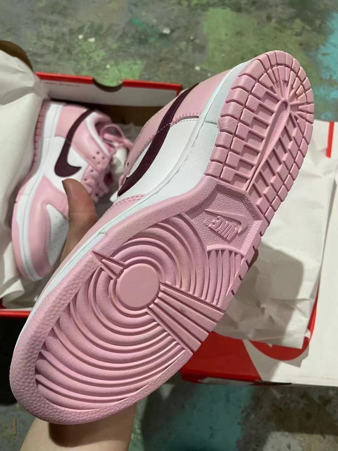 Sneakers, Pink Brown Colorway, Lace Up Design, Casual Gift for Sneaker Fans