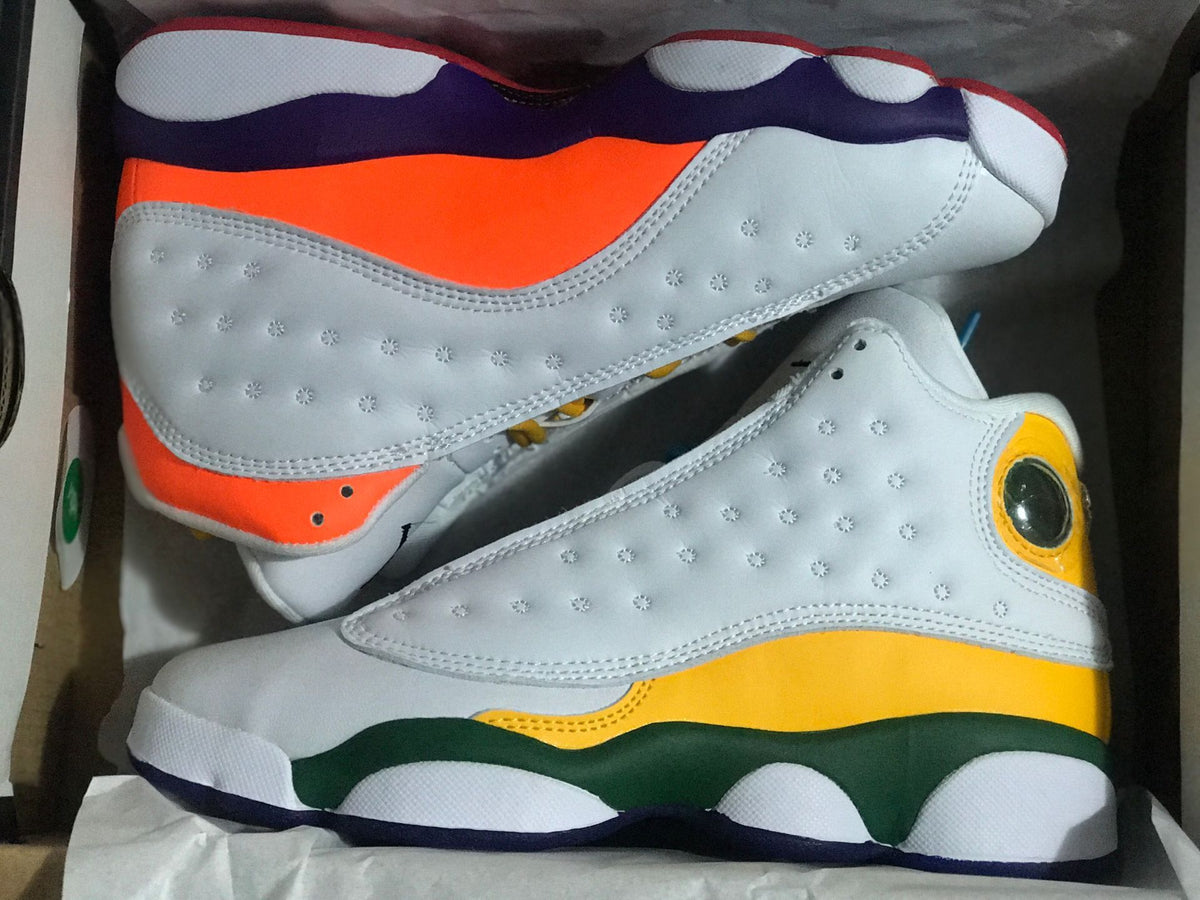 Sneakers, White Orange Colorway, Mismatched Colorway, Lace Up Design, Casual Gift for Sneaker Fans