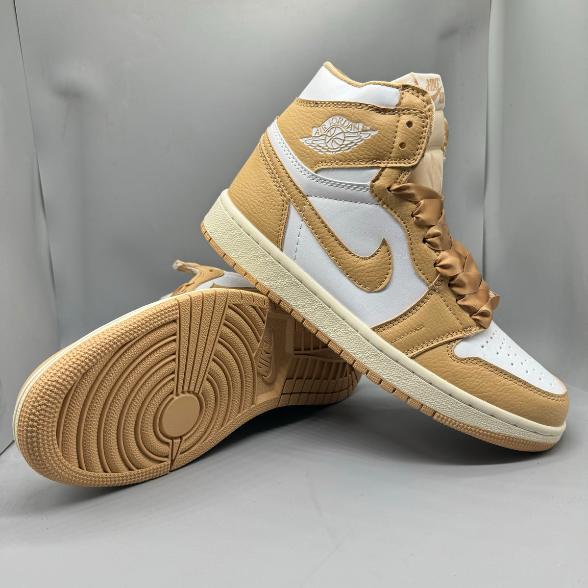 Sneakers, Light Brown Colorway, Lace Up Design, Casual Gift for Sneaker Fans