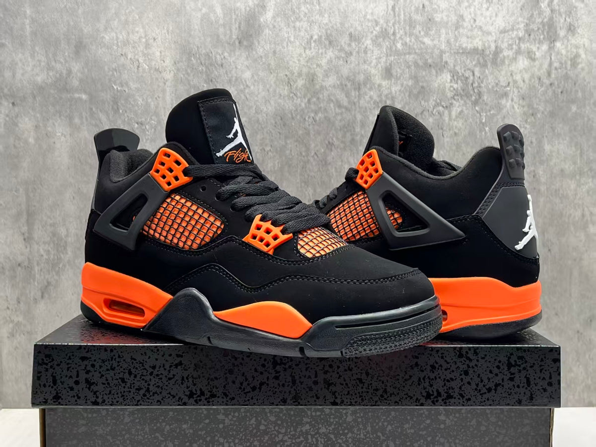 Mid Top Sneakers, Orange Colorway, Lace Up Design, Casual Gift for Sneaker Fans