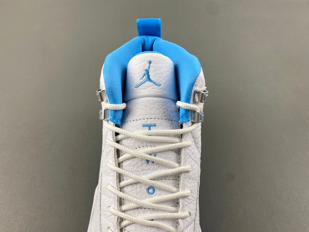 Retro Low Top Sneakers, University Blue White Colorway, Lace Up Design, Casual Gift for Sneaker Fans