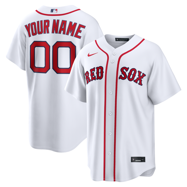 Boston Red Sox White Home Replica Custom Jersey