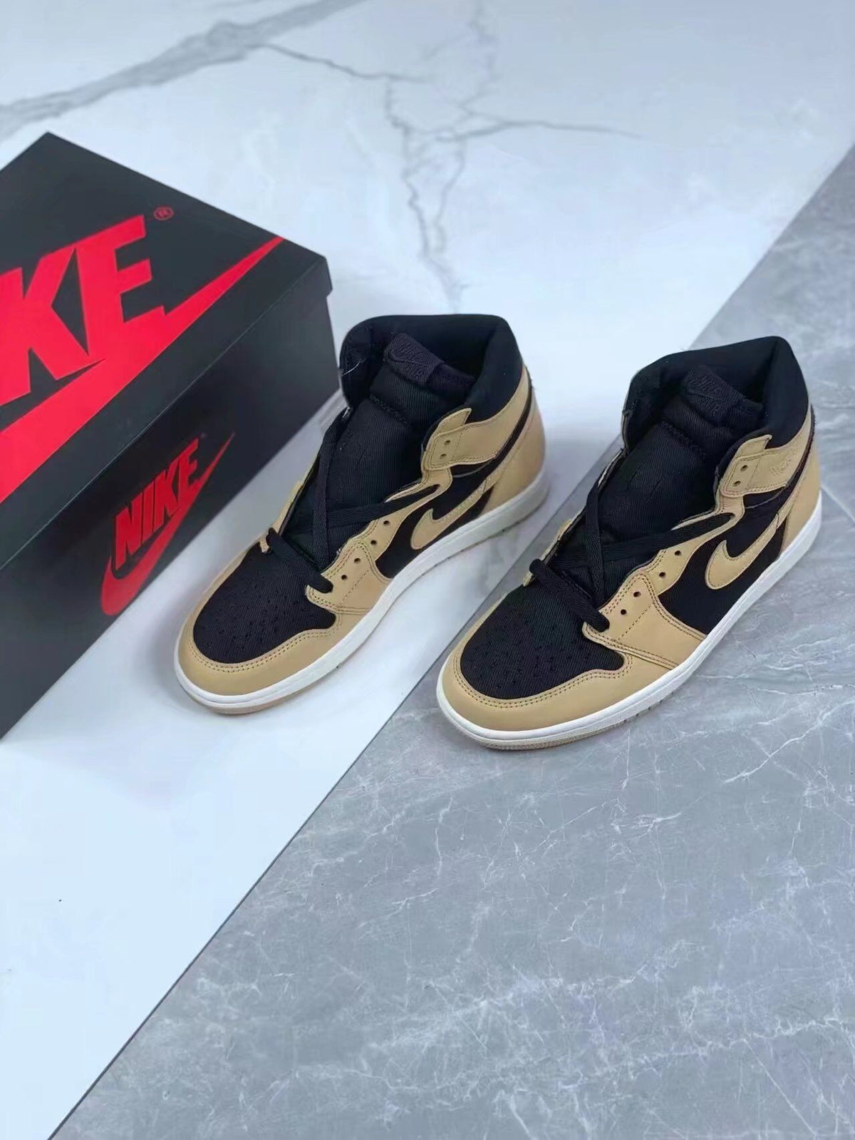 Sneakers, Black Beige Colorway, Lace Up Design, Casual Gift for Sneaker Fans