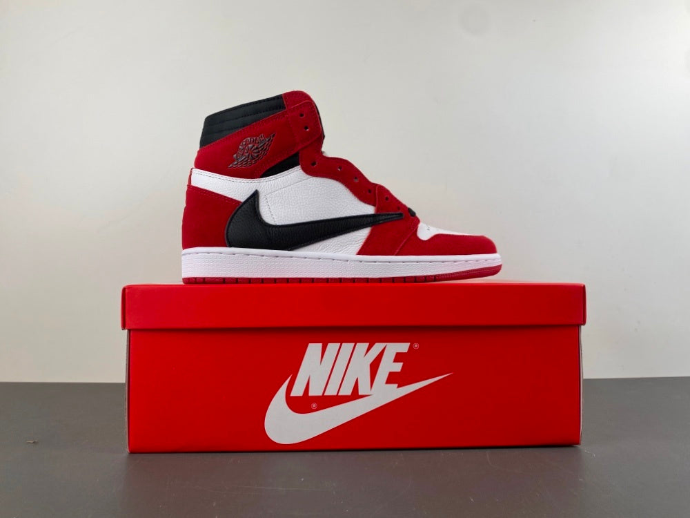 High Top Sneakers, White Black Red Colorway, Reverse Hook Design, Lace Up Design, Casual Gift for Sneaker Fans