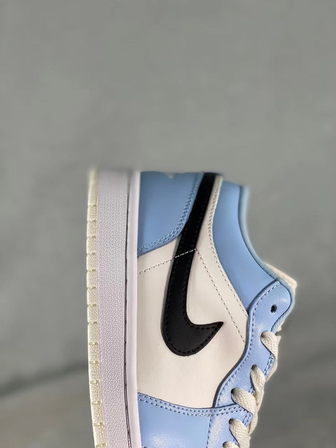 Low Top Sneakers, Blue White Colorway, Lace Up Design, Casual Gift for Sneaker Fans
